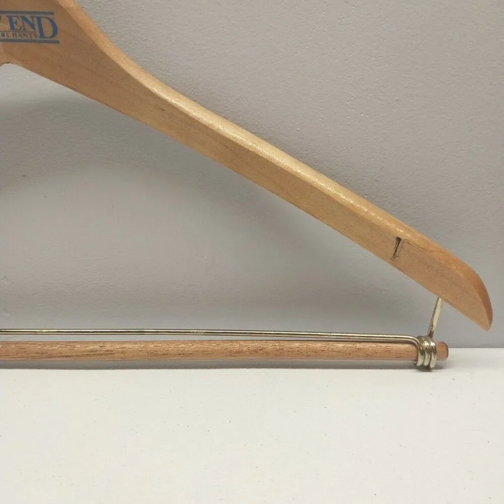 Vintage Lands' End Wood Clothes Hanger Store Display Advertising 17